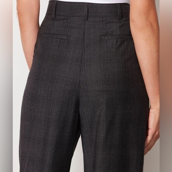 Ba&sh Trousers Size 2 US 6 Color: Anthracite Straight Leg Grey Wool Blend - Picture 1 of 10